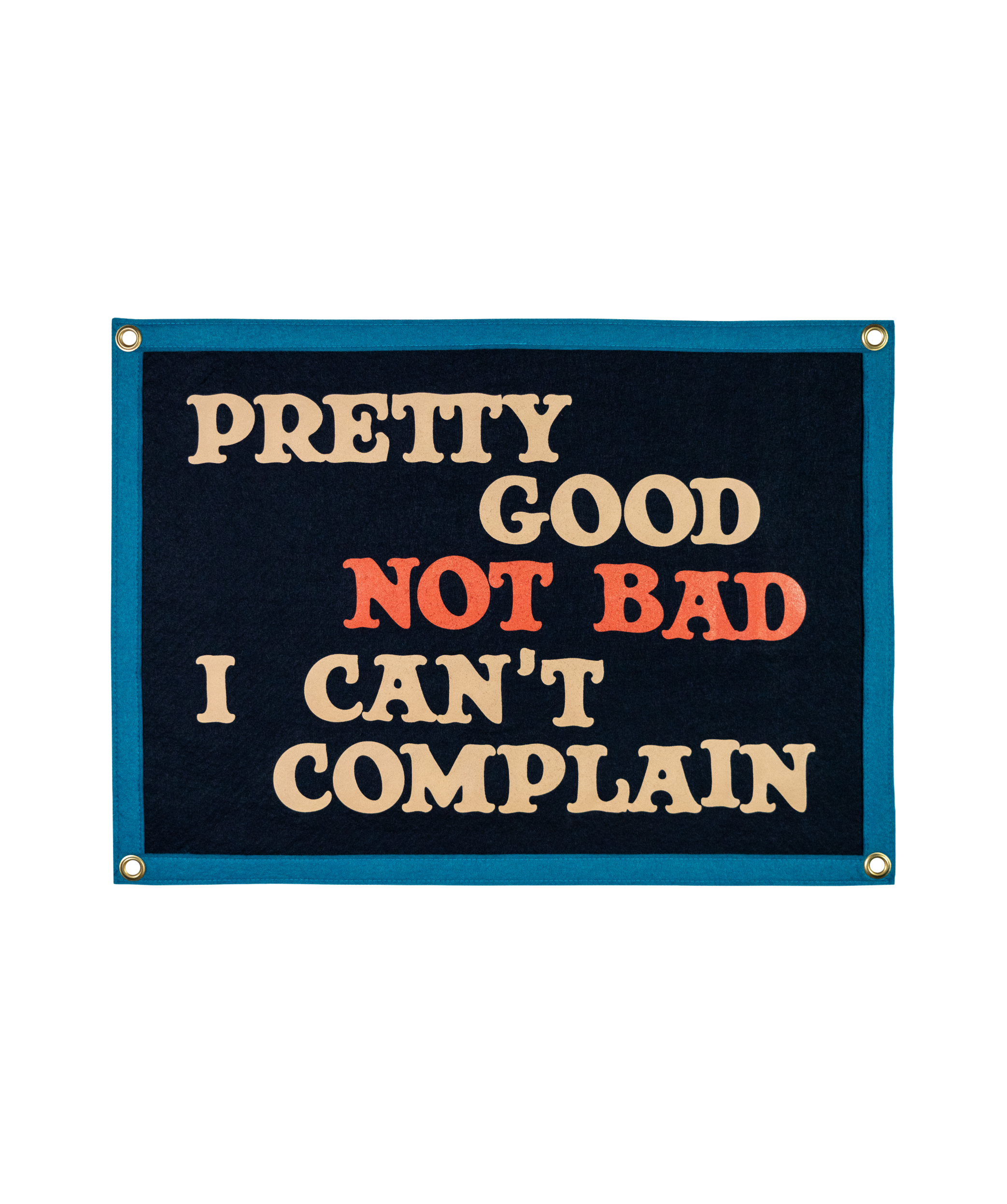 Pretty Good Not Bad I Can't Complain Camp Flag • John Prine x Oxford Pennant
