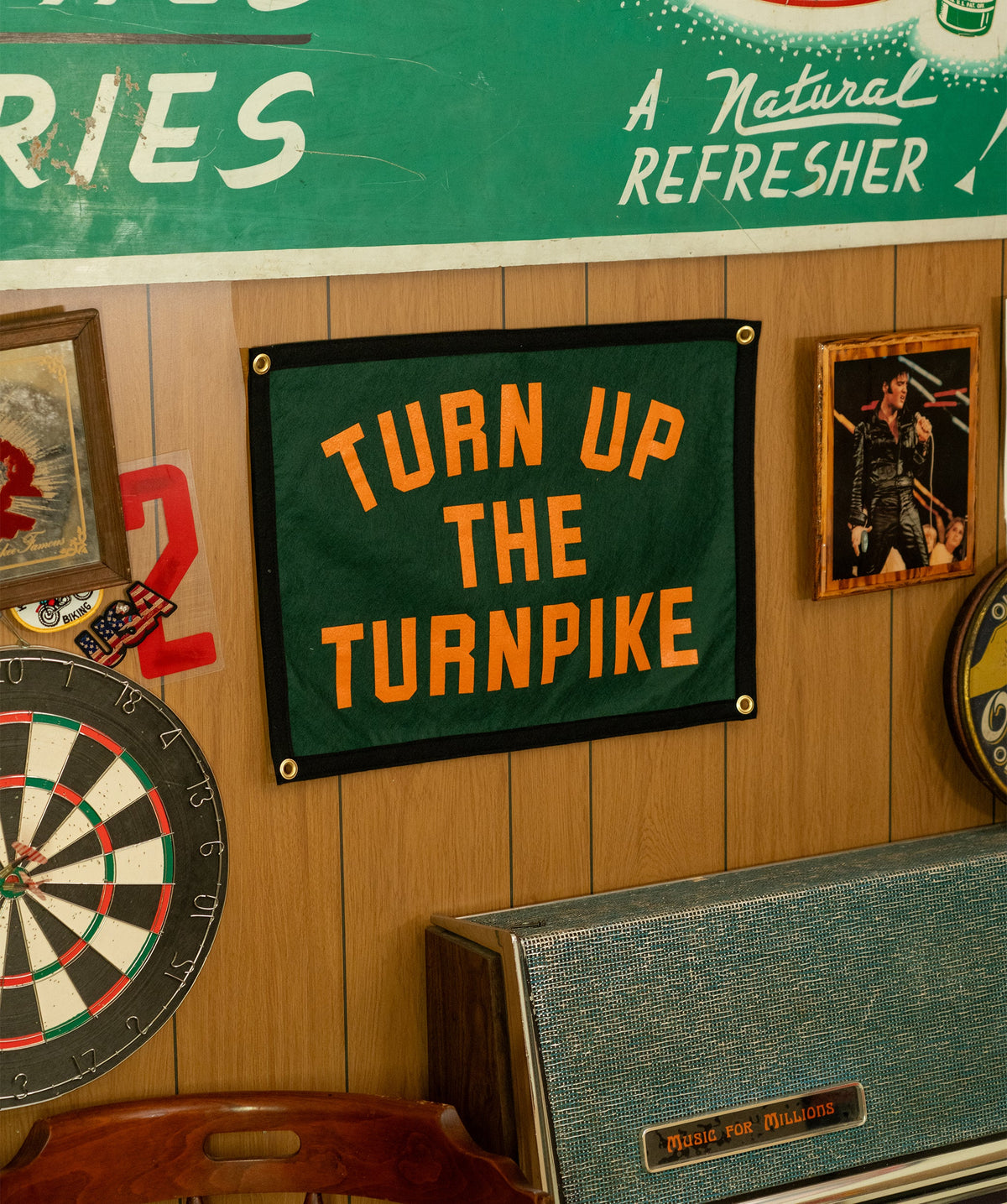 Turn Up The Turnpike Camp Flag • Turnpike Troubadours x Oxford Pennant