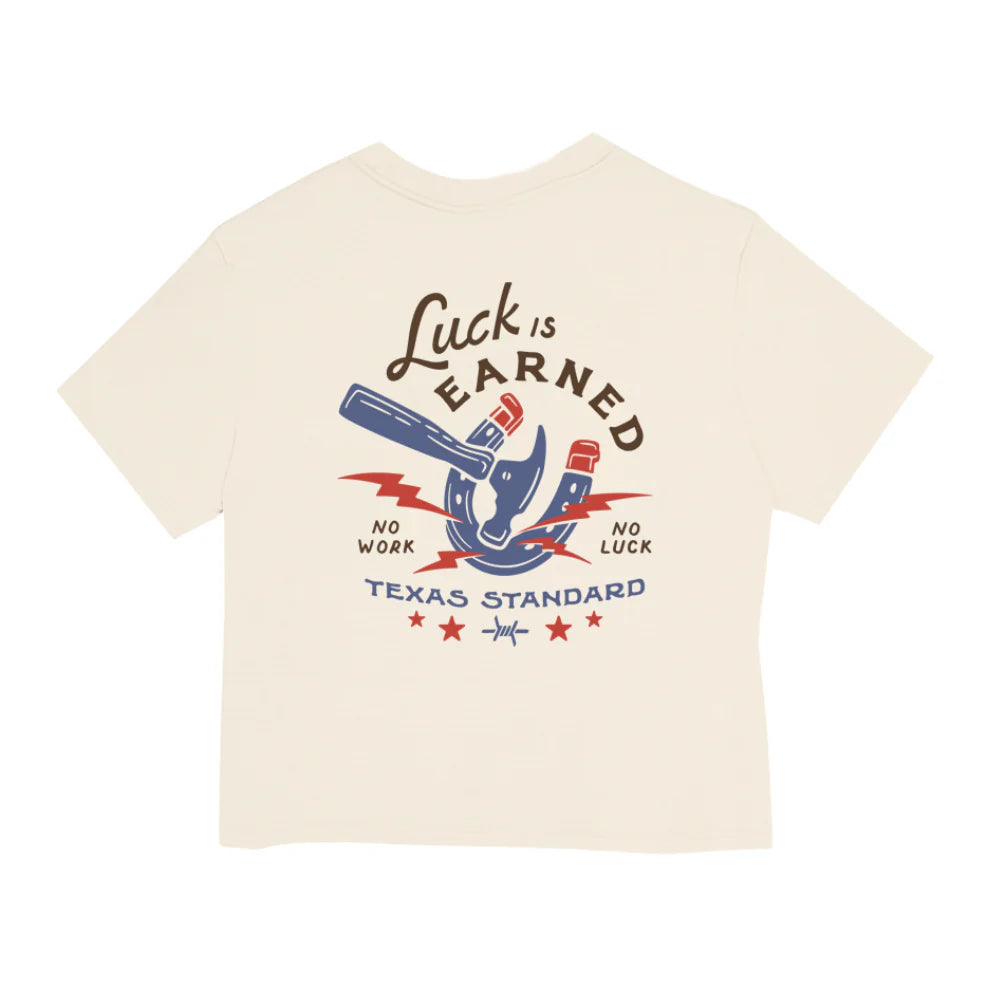 Women's Crop Tee- No Work No Luck