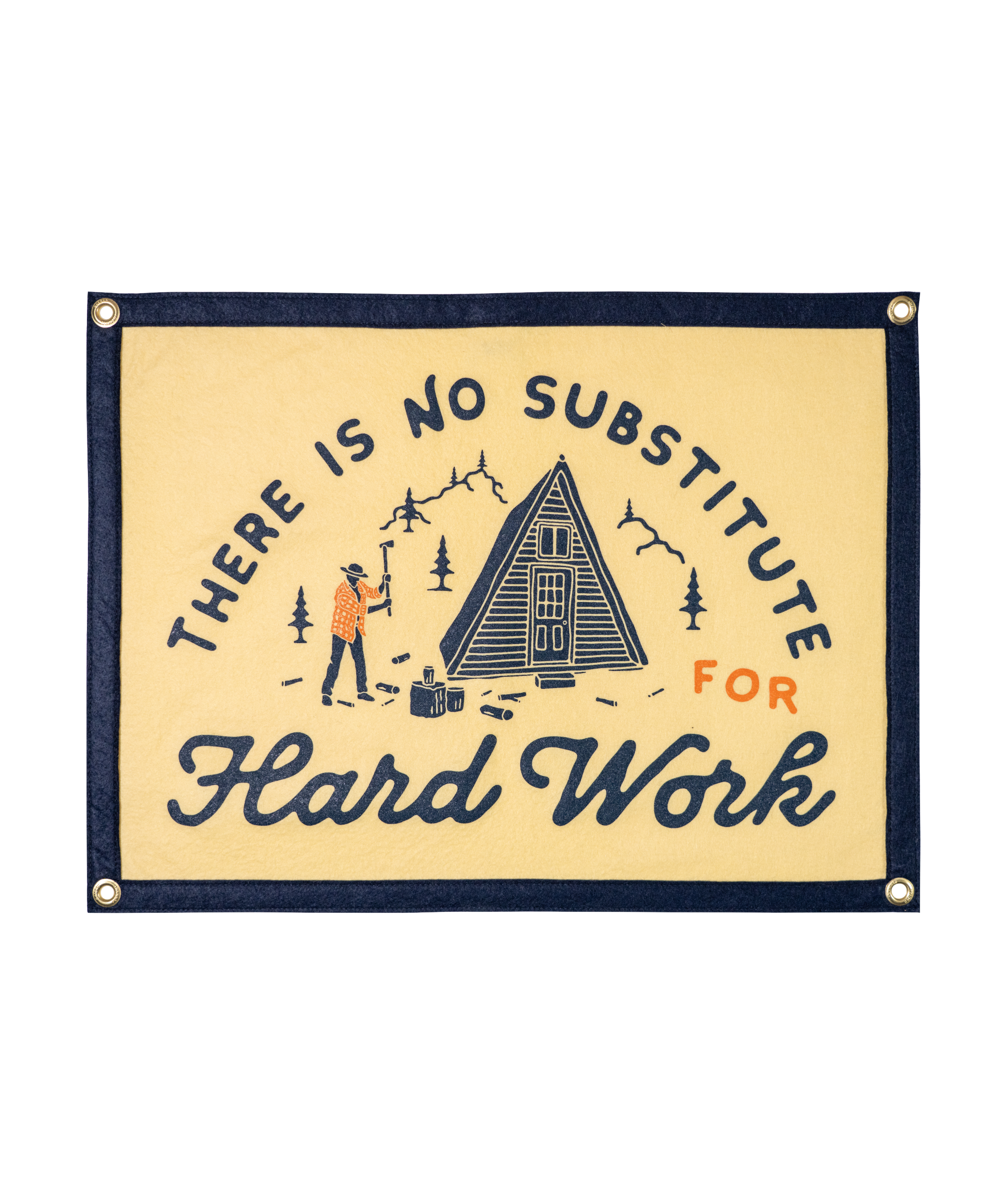 There is No Substitute for Hard Work Camp Flag