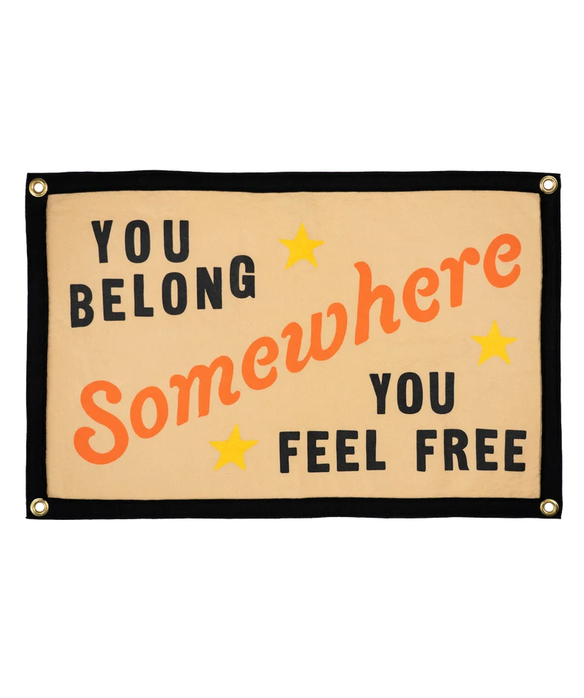 You Belong Somewhere You Feel Free Camp Flag • Tom Petty x Oxford Pennant