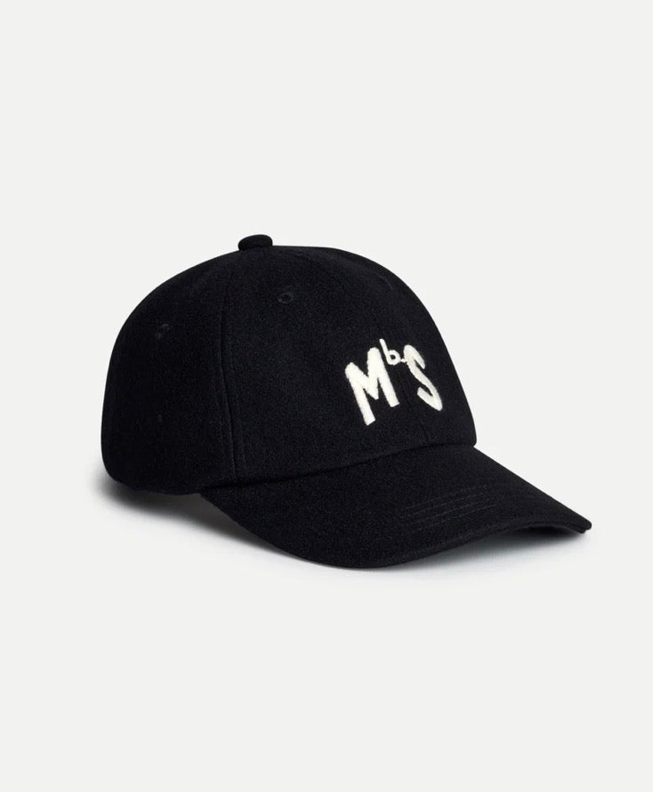 Wool MbS Logo Cap - Deep Black