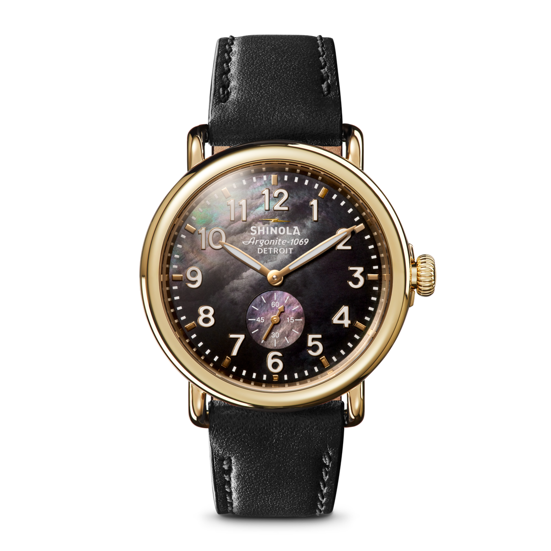 Runwell Watch 41mm-Black Mother of Pearl