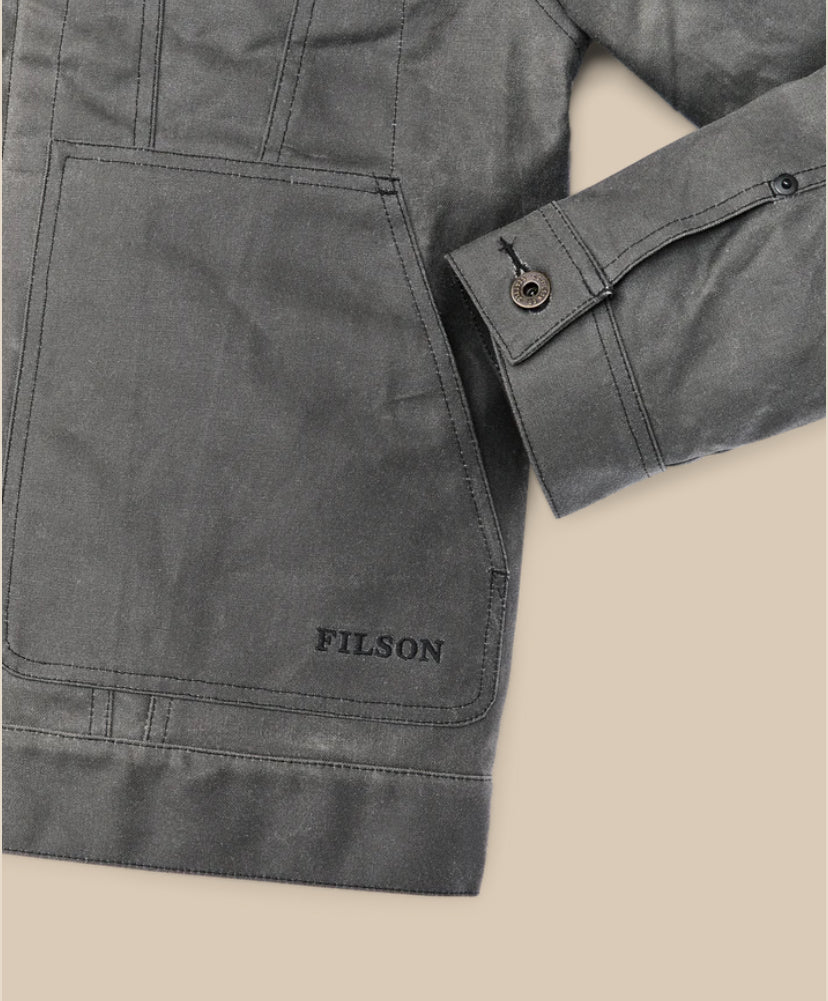TIN CLOTH SHORT LINED CRUISER JACKET - CASTOR GRAY