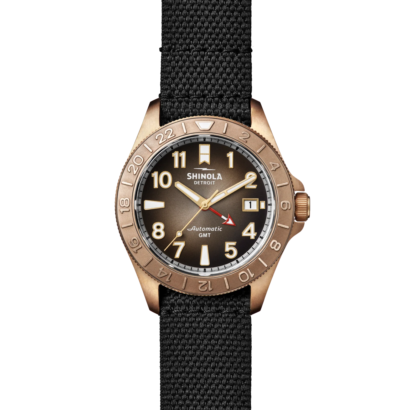 Shinola Bronze Monster GMT Automatic Watch 40mm