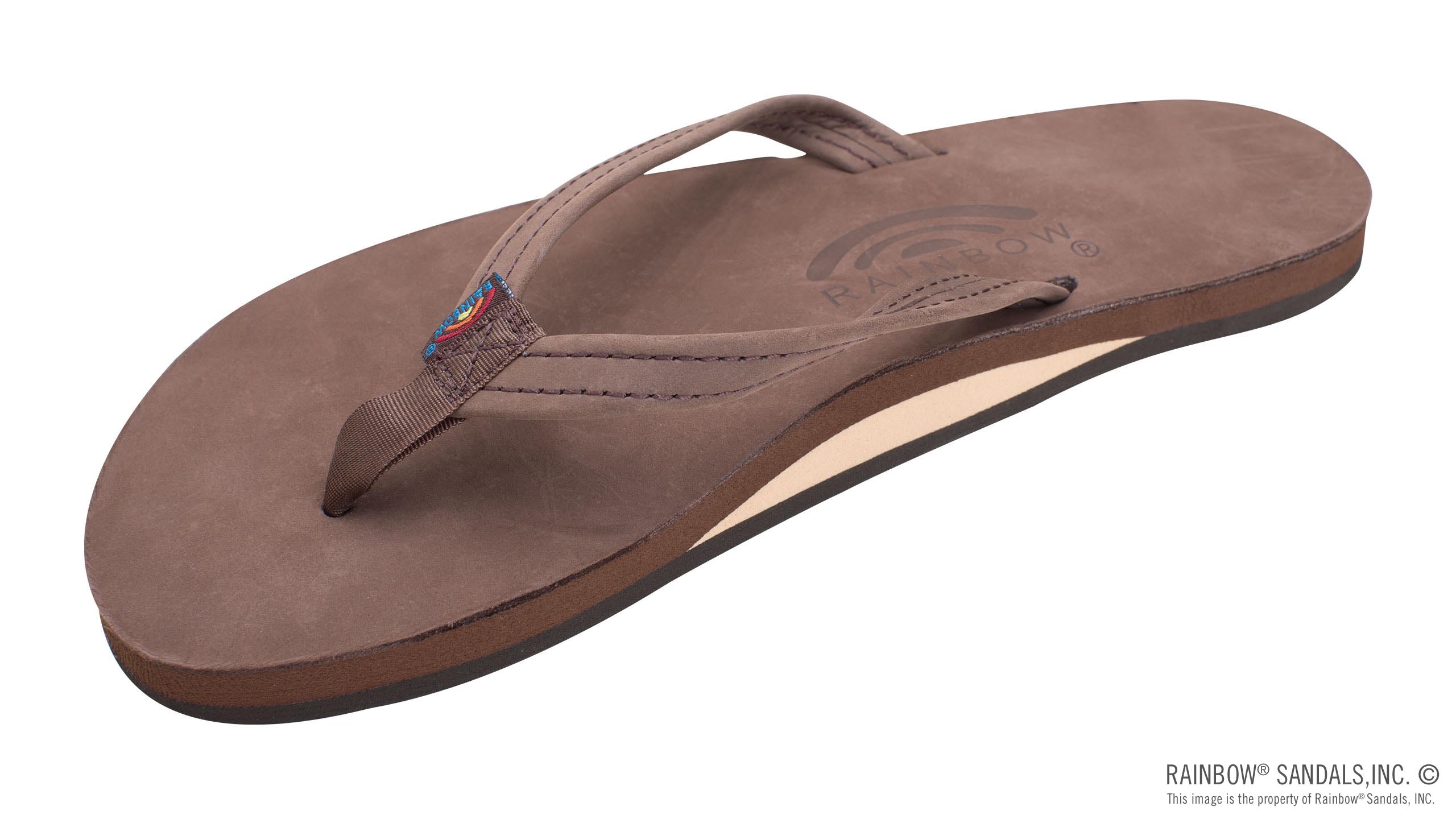 Single Layer Premier Leather with Arch Support and a 1/2" Narrow Strap - Expresso