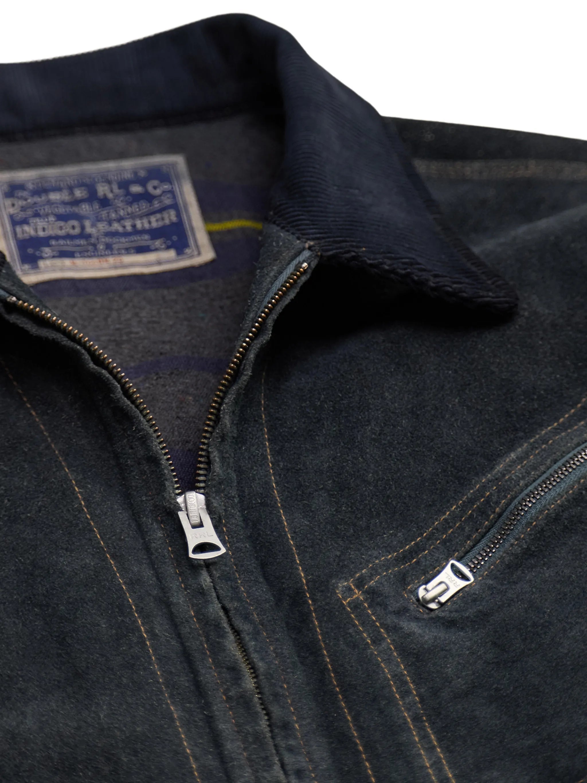 RRL Indigo Roughout Suede Jacket