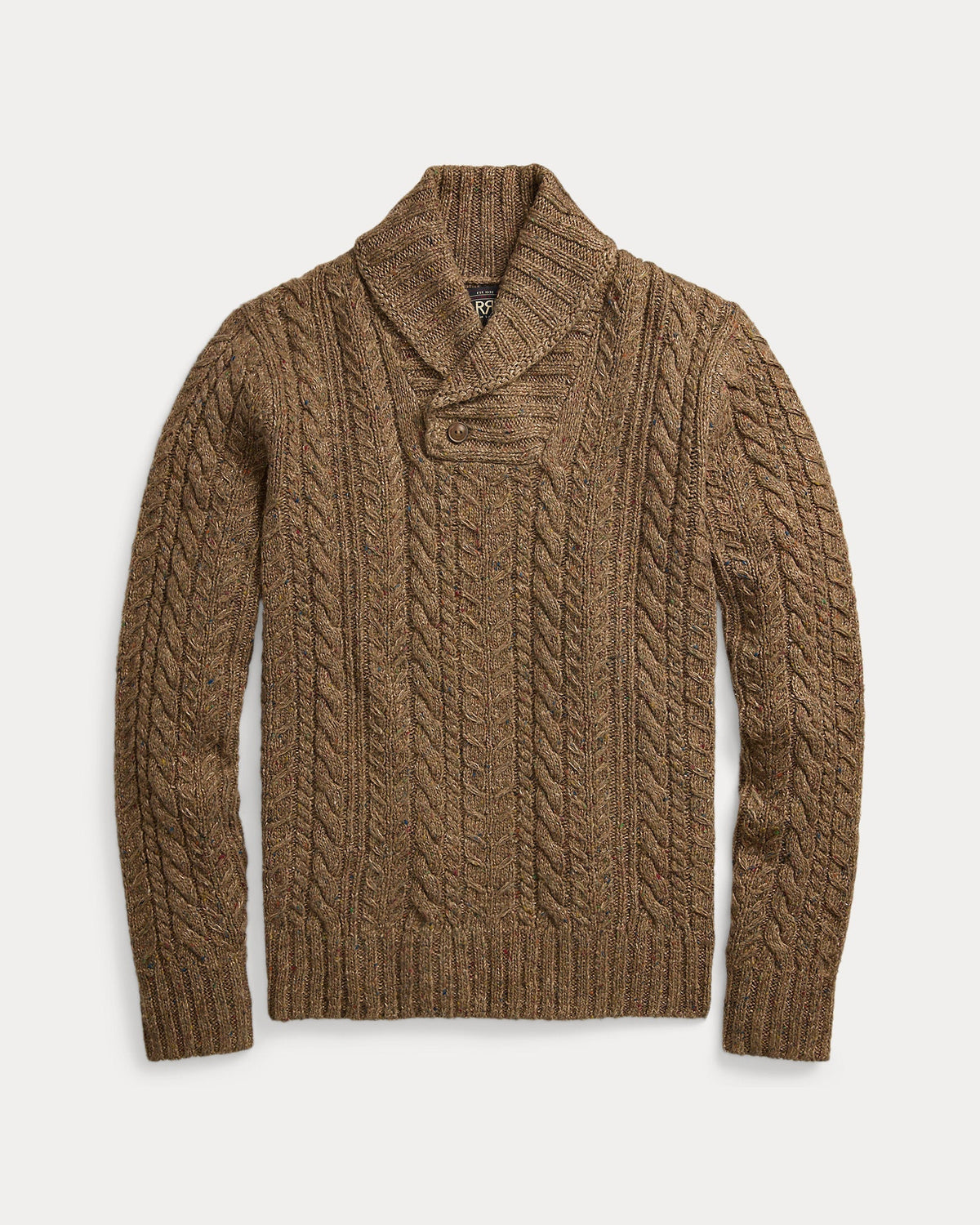 RRL Aran-Knit Shawl-Collar Sweater