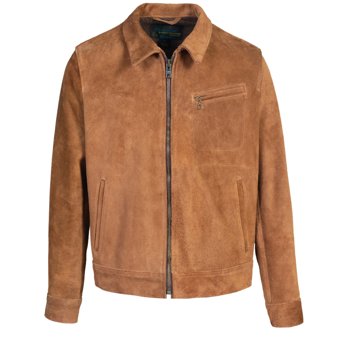 Rust Color Rough Out Jacket Unlined Rough Out Cowhide Jacket