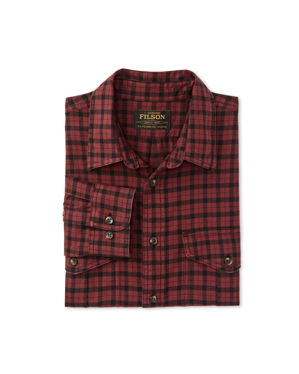 Lightweight Alaskan Guide Shirt - Port / Black Plaid