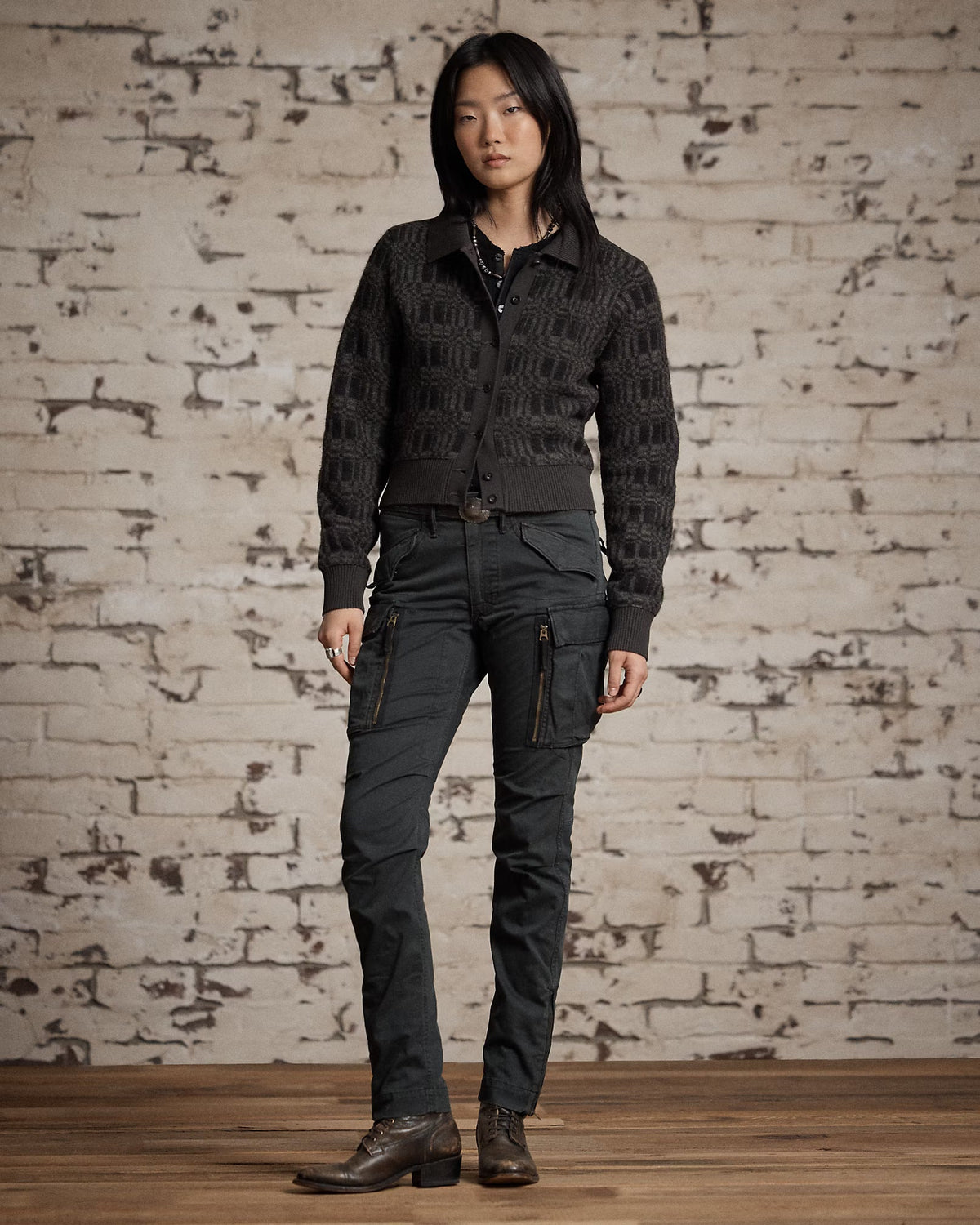 RRL Wool-Blend Jacquard Cardigan