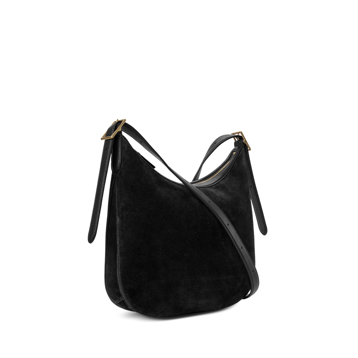 Medium Bixby Crossbody - Black Suede