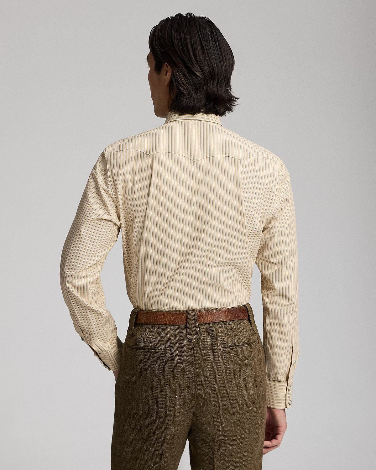 RRL Slim Fit Striped Western Shirt