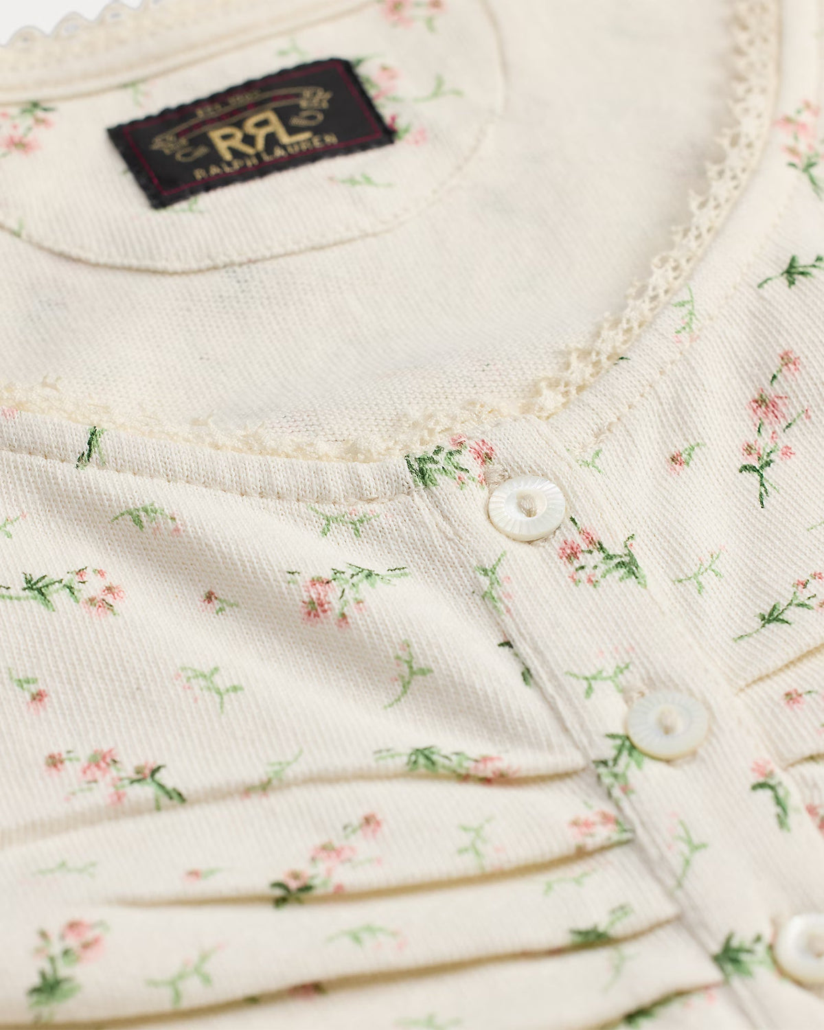 RRL Floral Cotton-Linen Jersey Top