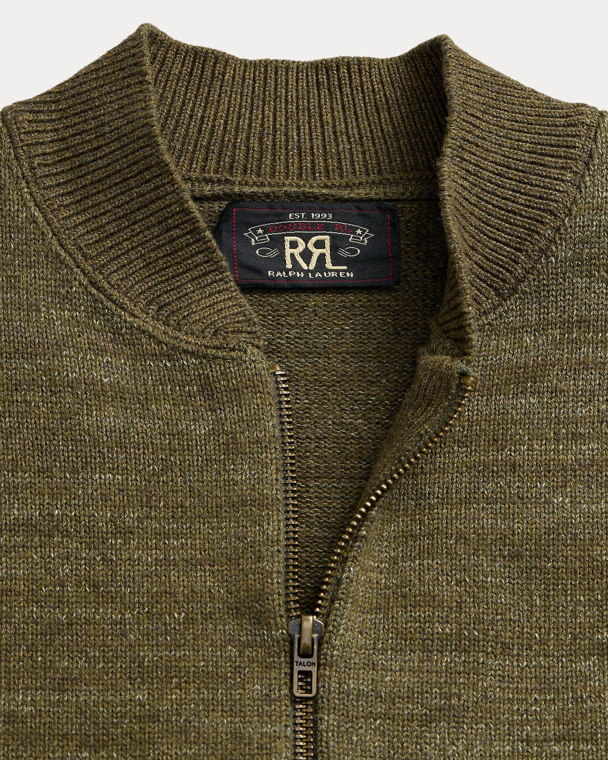 RRL Cotton-Wool Full-Zip Sweater