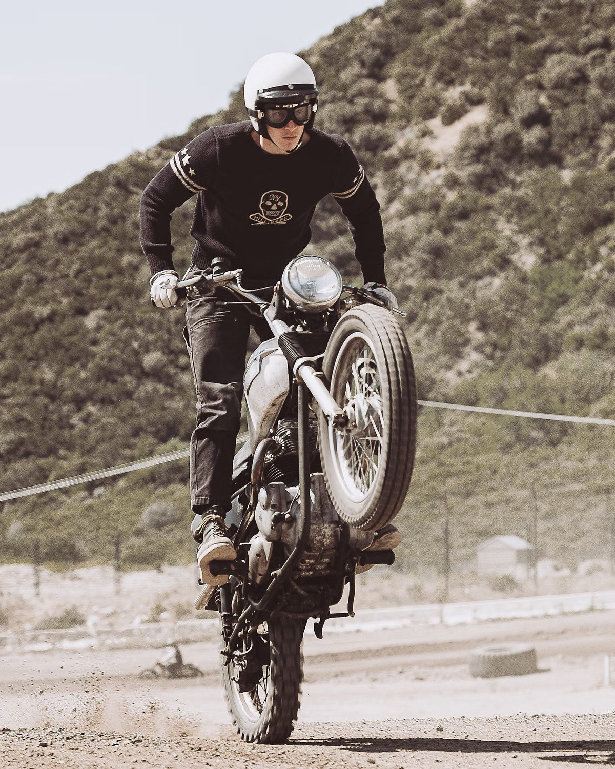 RRL Skull-Patch Wool Sweater