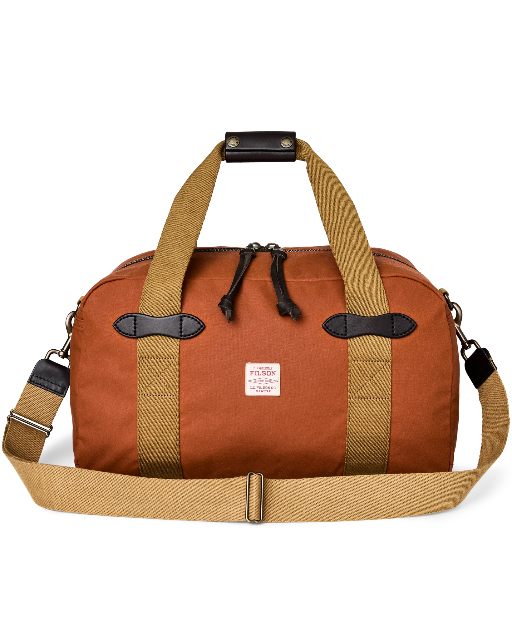 SMALL TIN CLOTH DUFFLE BAG - RUST