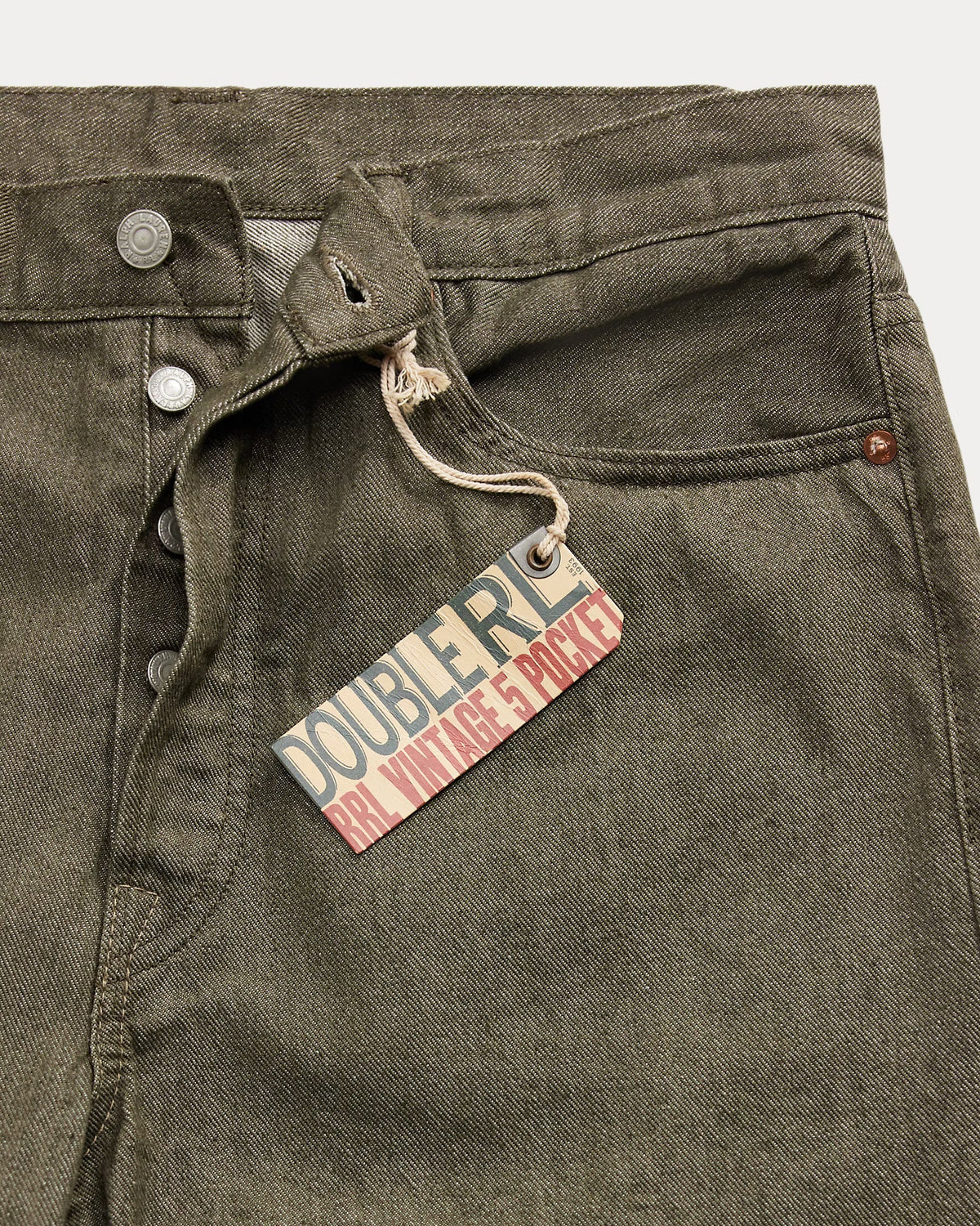 RRL Vintage 5-Pocket Olive Selvedge Jean