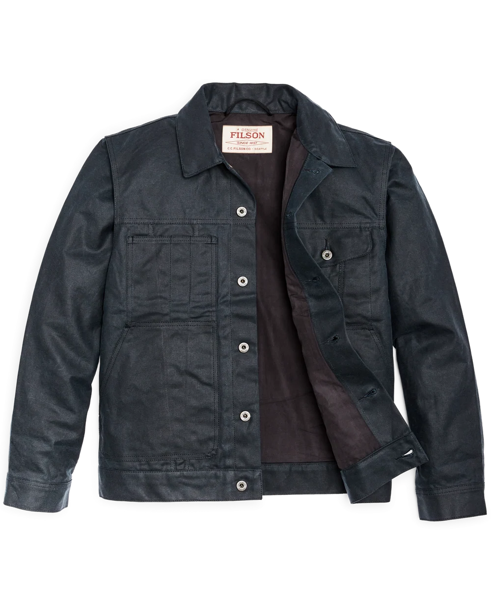 Tin Cloth Short Lined Cruiser Jacket - Service Blue