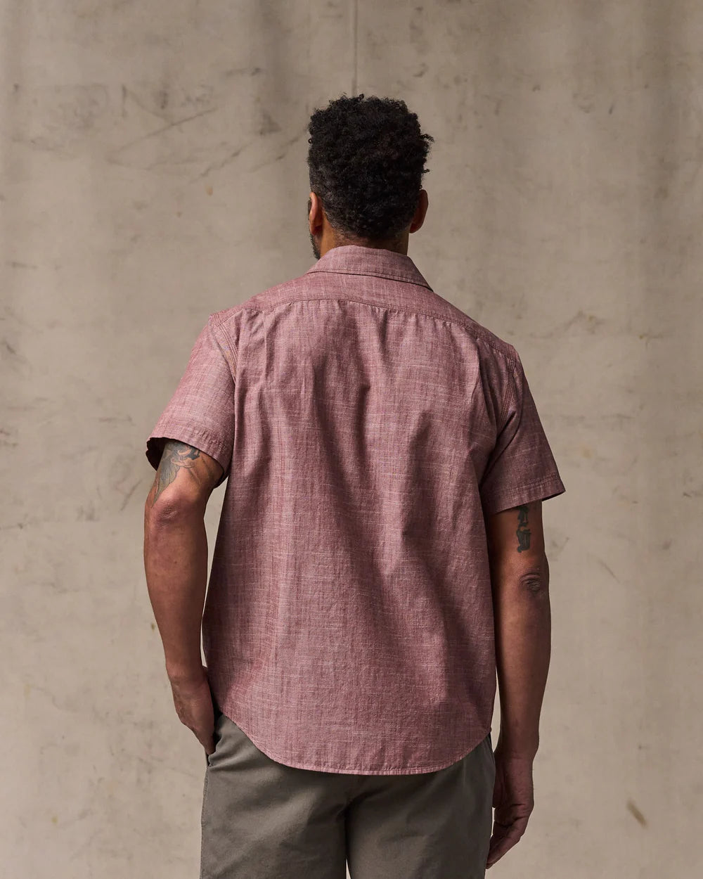 Short Sleeve Chambray Shirt - Sable