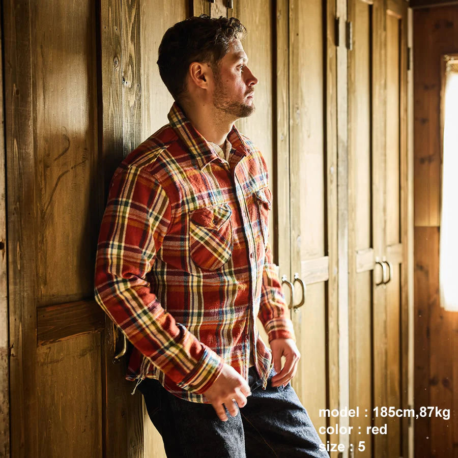 Heavy Flannel Shirt - Red