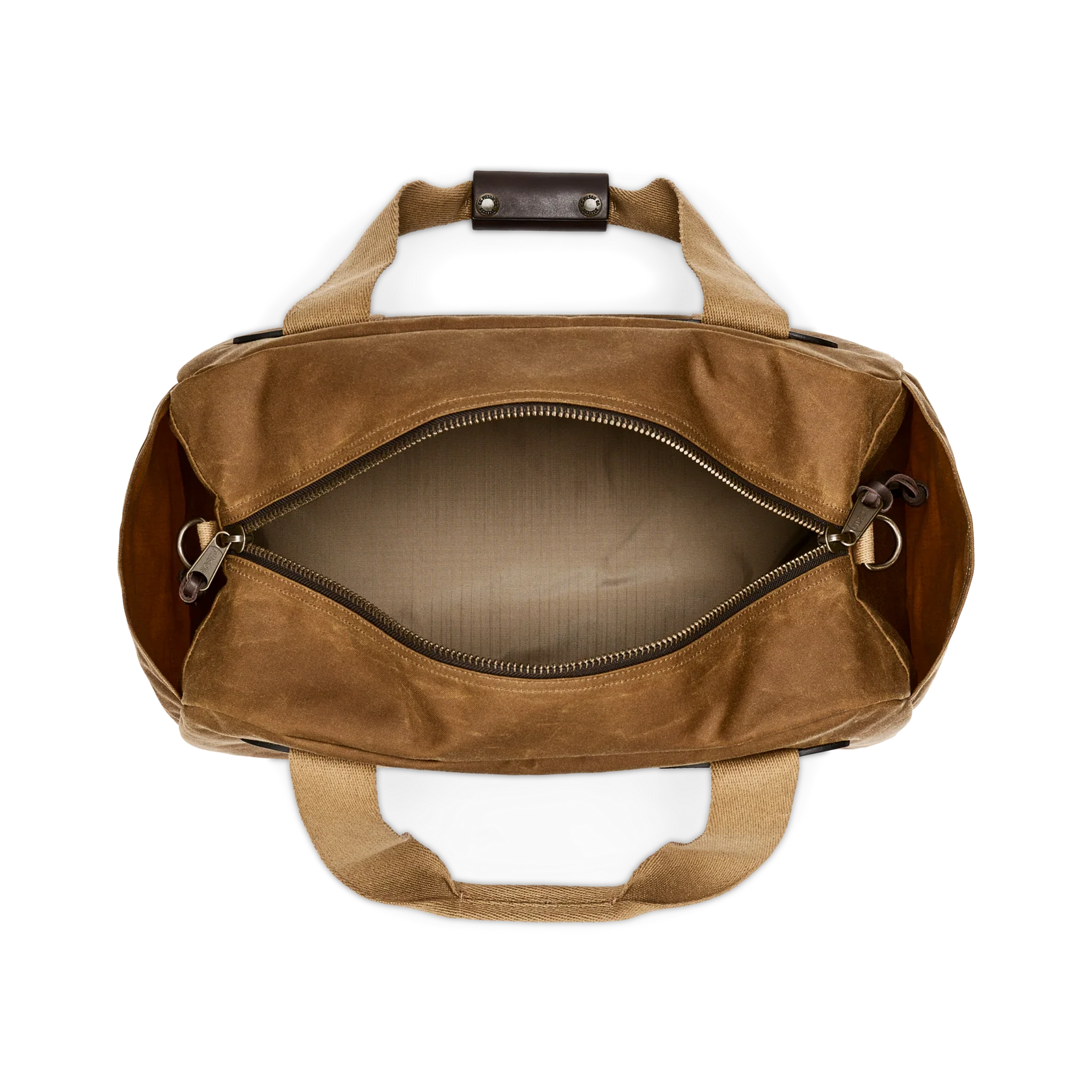 SMALL TIN CLOTH DUFFLE BAG - DARK TAN