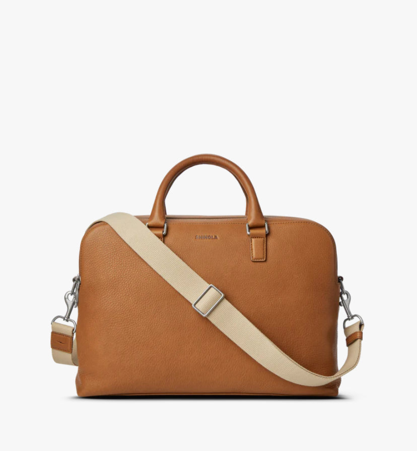 Double Zip Briefcase-Tan