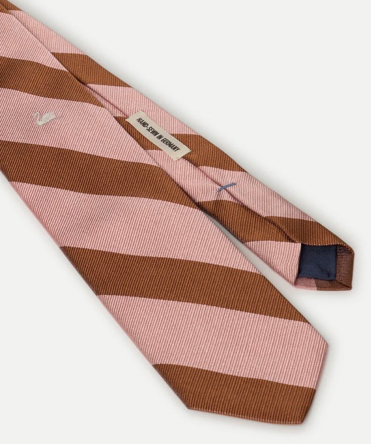 Silk Tie – Swan Drift - Rosewood
