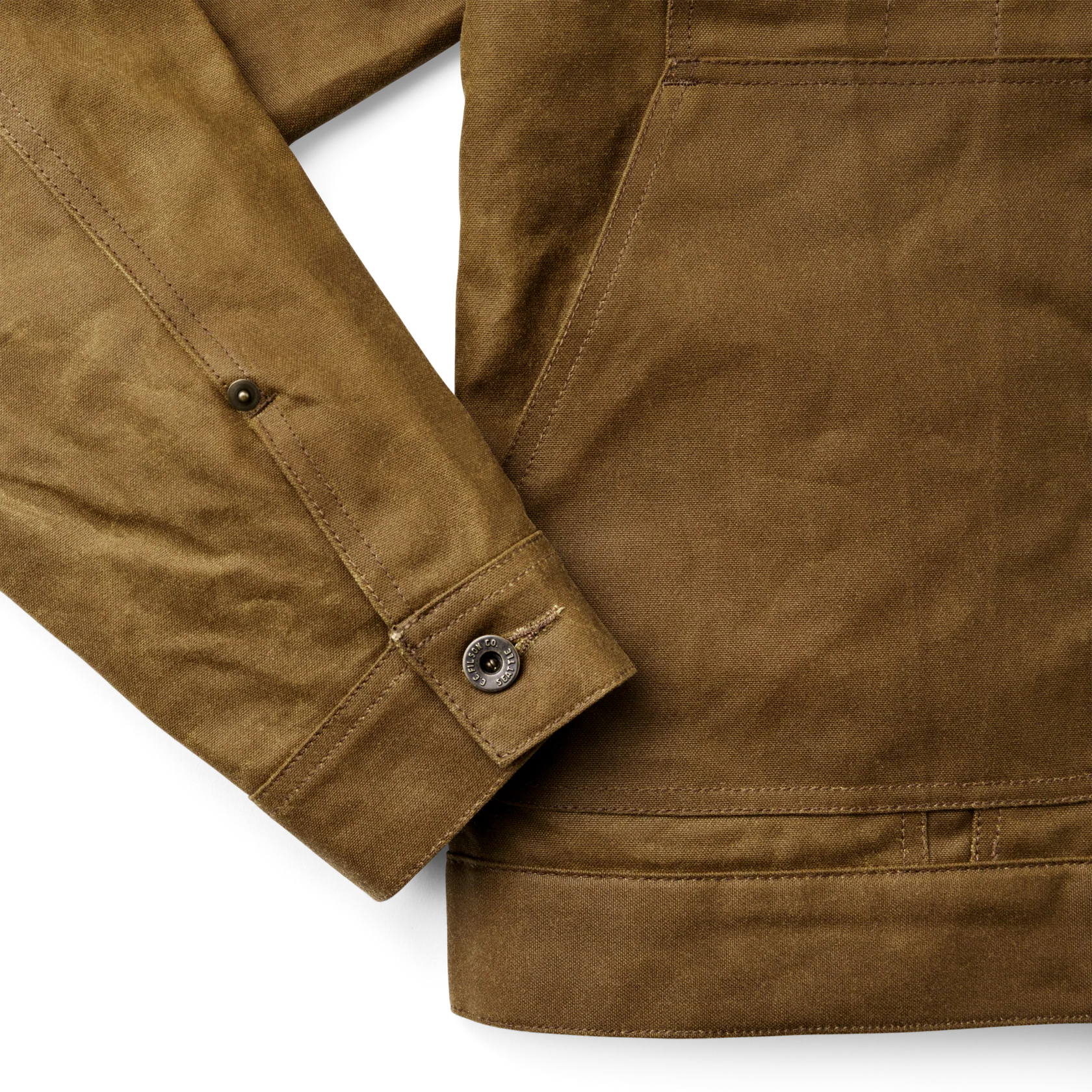 TIN CLOTH SHORT LINED CRUISER JACKET - DARK TAN