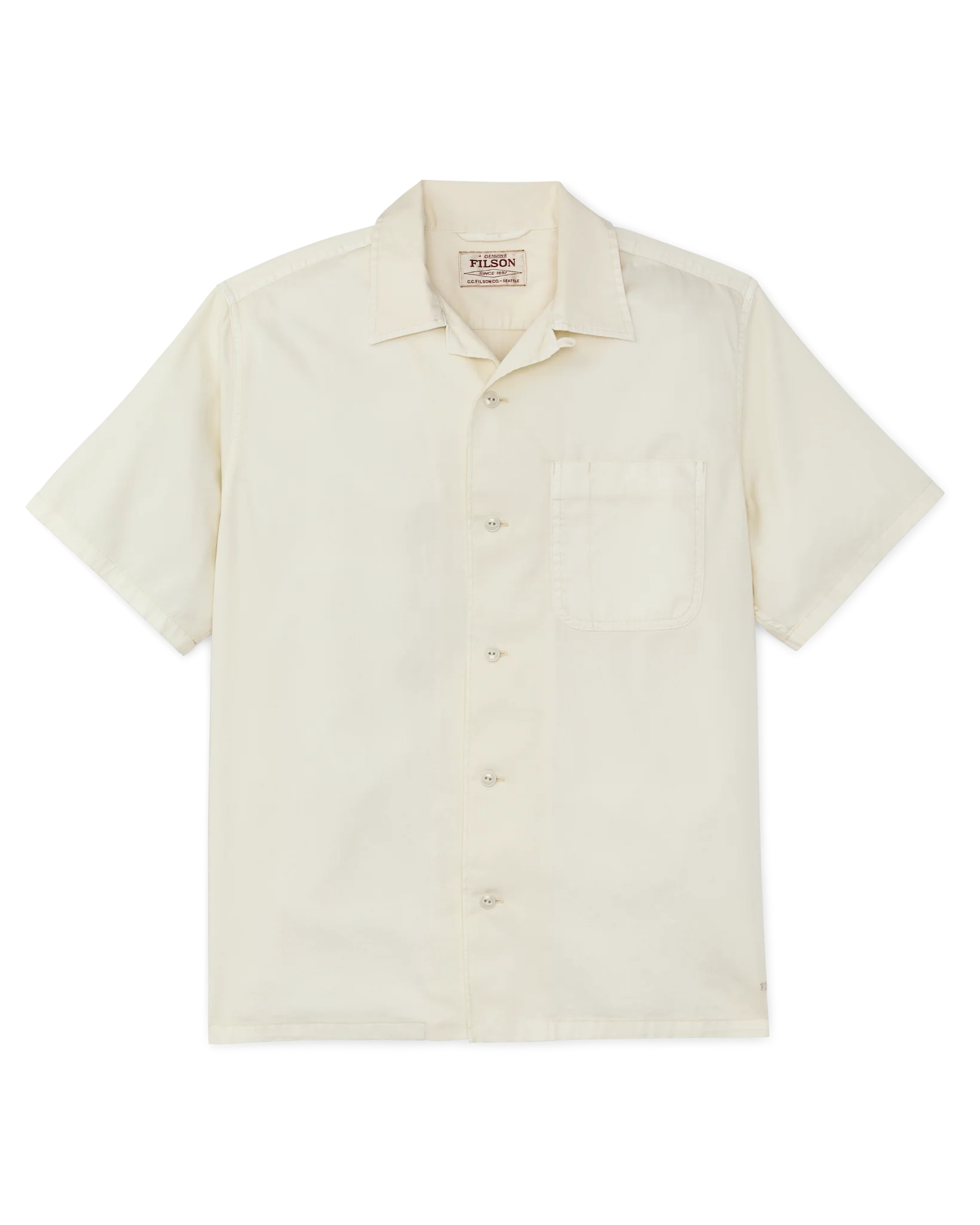 Short Sleeve 4.5-oz. Twill Shirt - Ivory