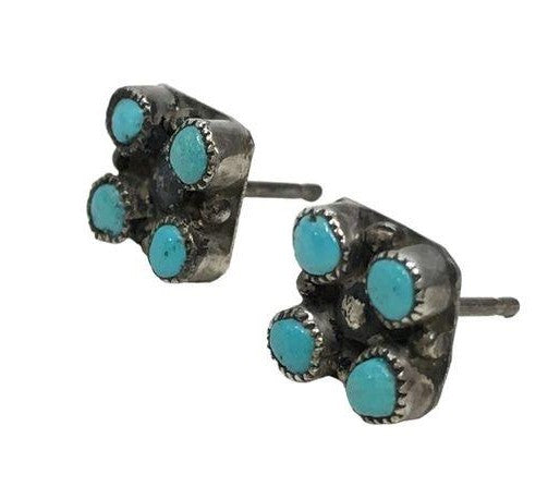 Vintage Sterling and Turquoise Earrings