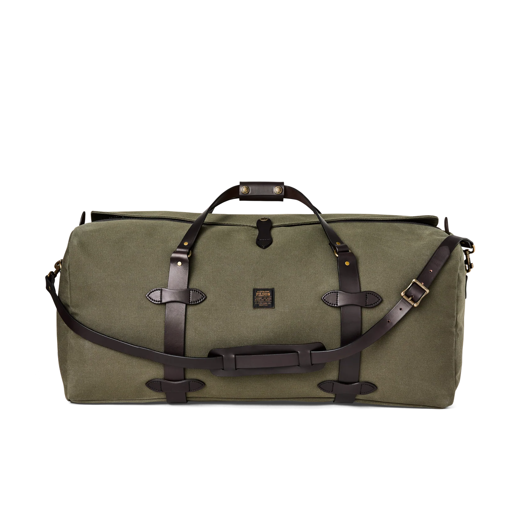 LARGE RUGGED TWILL DUFFLE - OTTER GREEN
