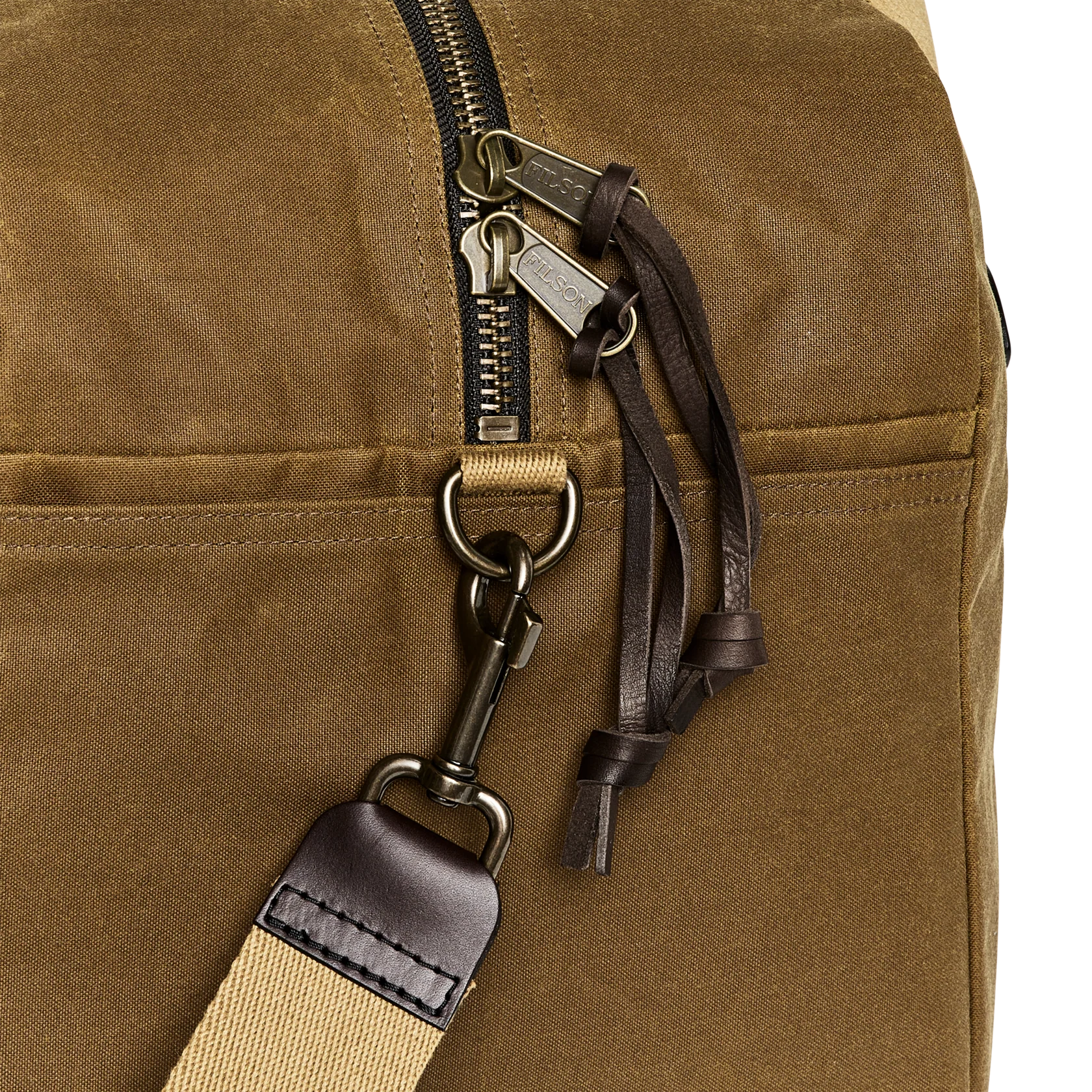 MEDIUM TIN CLOTH DUFFLE BAG - DARK TAN