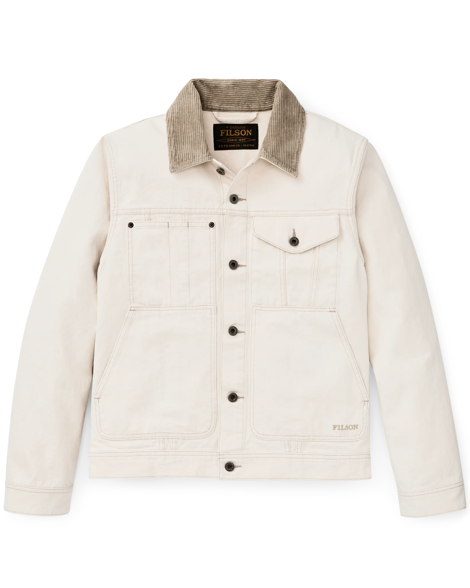 Rustic Canvas Short Cruiser Jacket - Natural Seed