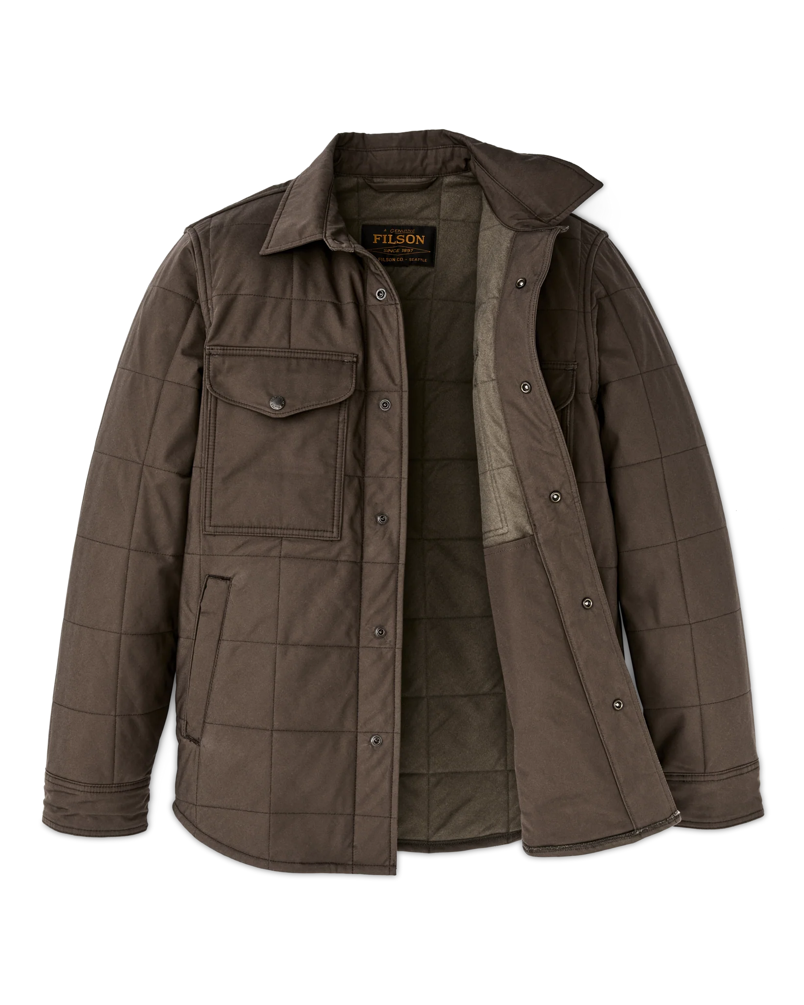 Cover Cloth Quilted Jac-shirt - Slate Black