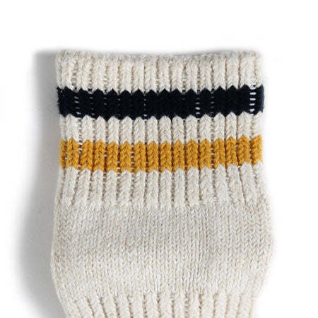 UES Sneaker Socks-White/Navy/Yellow