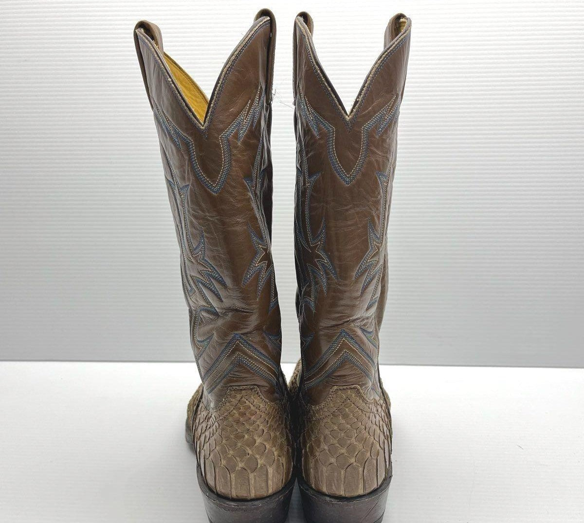 Women's Vintage Tony Lama Snakeskin Western Cowgirl Boots - Size 7.5D