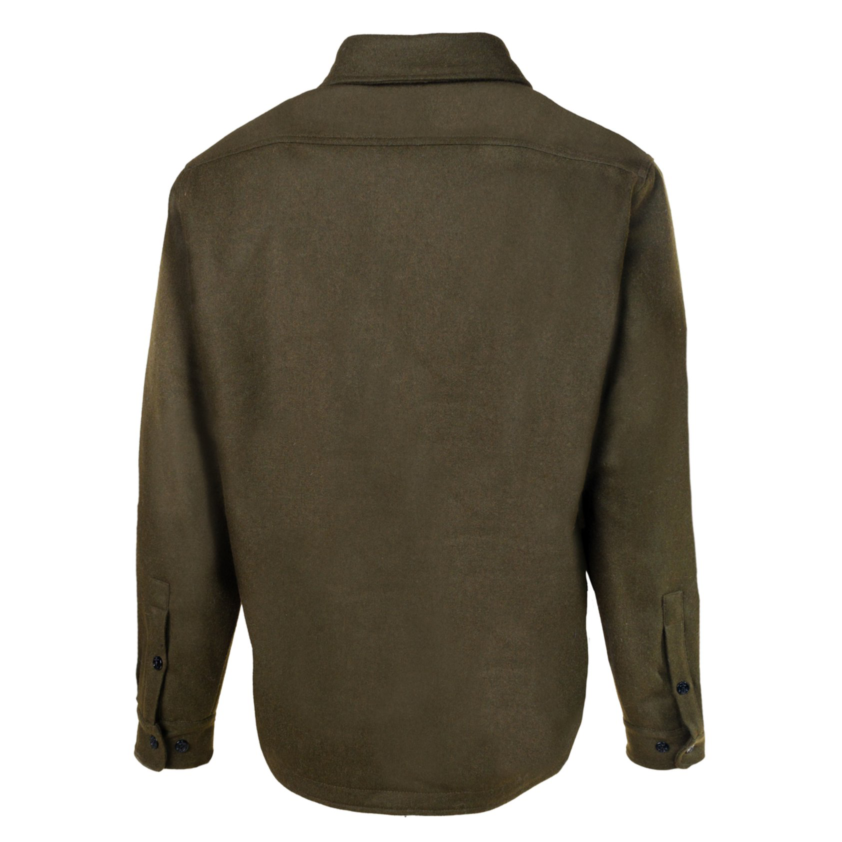 Wool Blend Faux Sherpa Lined CPO Shirt - Olive