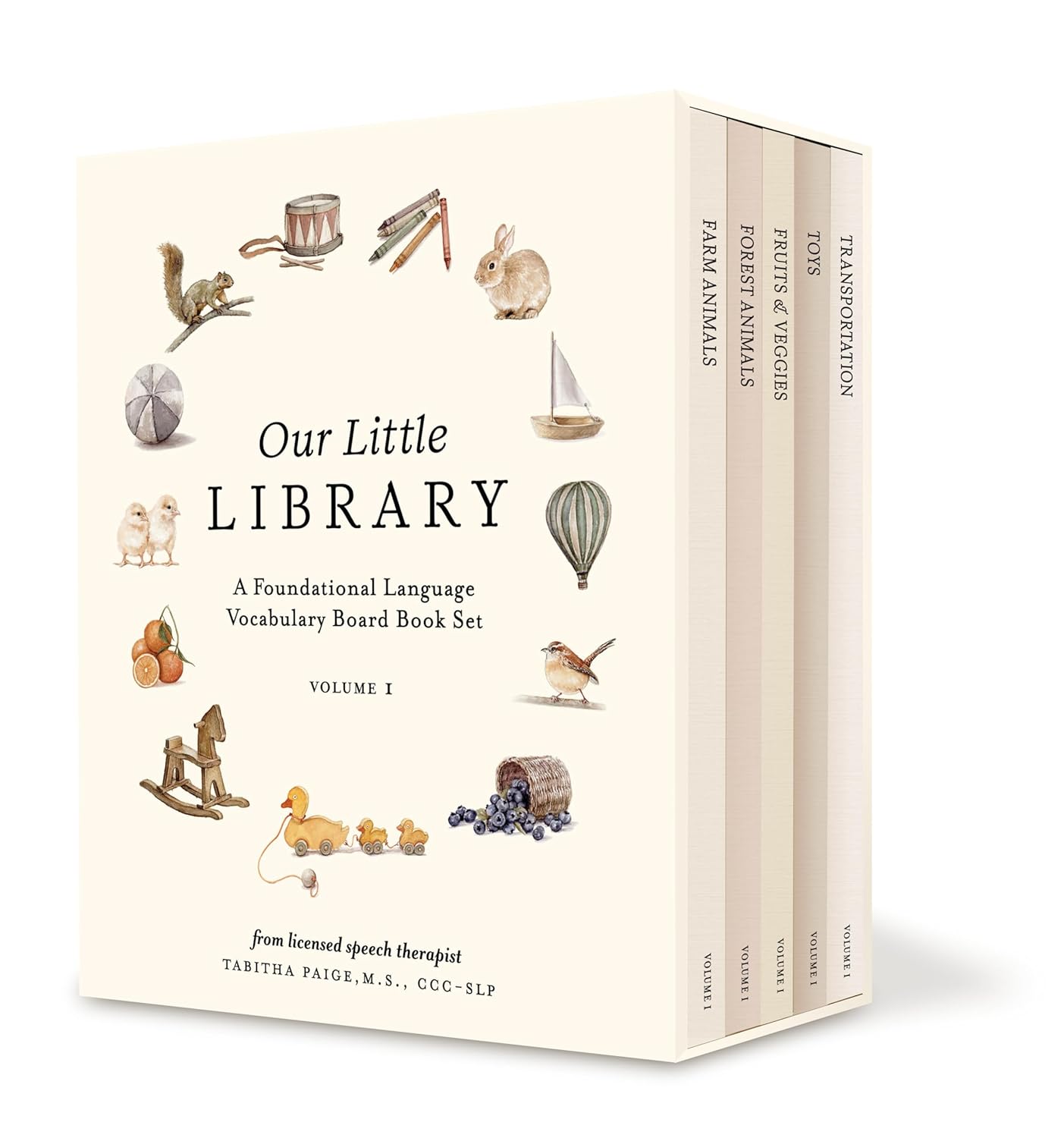 Our Little Library-A Foundational Language Vocabulary Board Book Set Vol.1