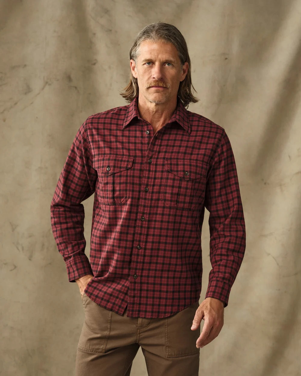 Lightweight Alaskan Guide Shirt - Port / Black Plaid