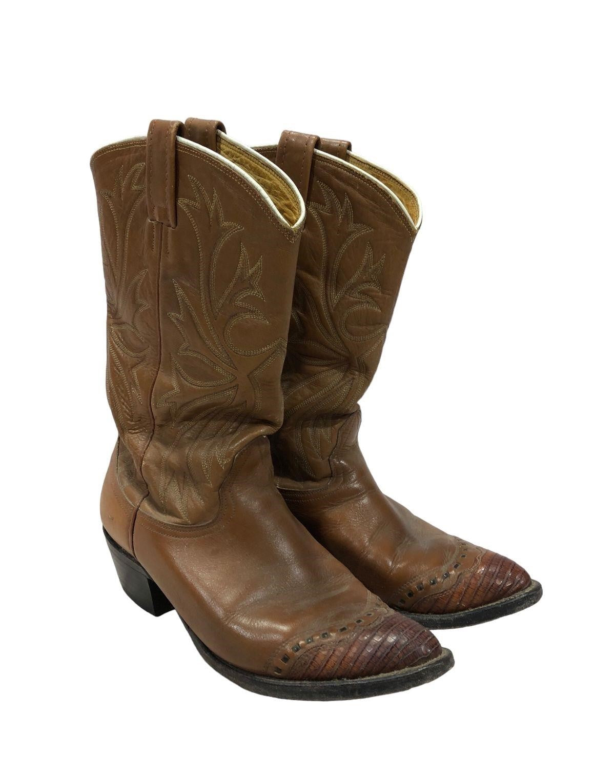 Nocona Leather Western Cowboy Boots Sz 8.5D