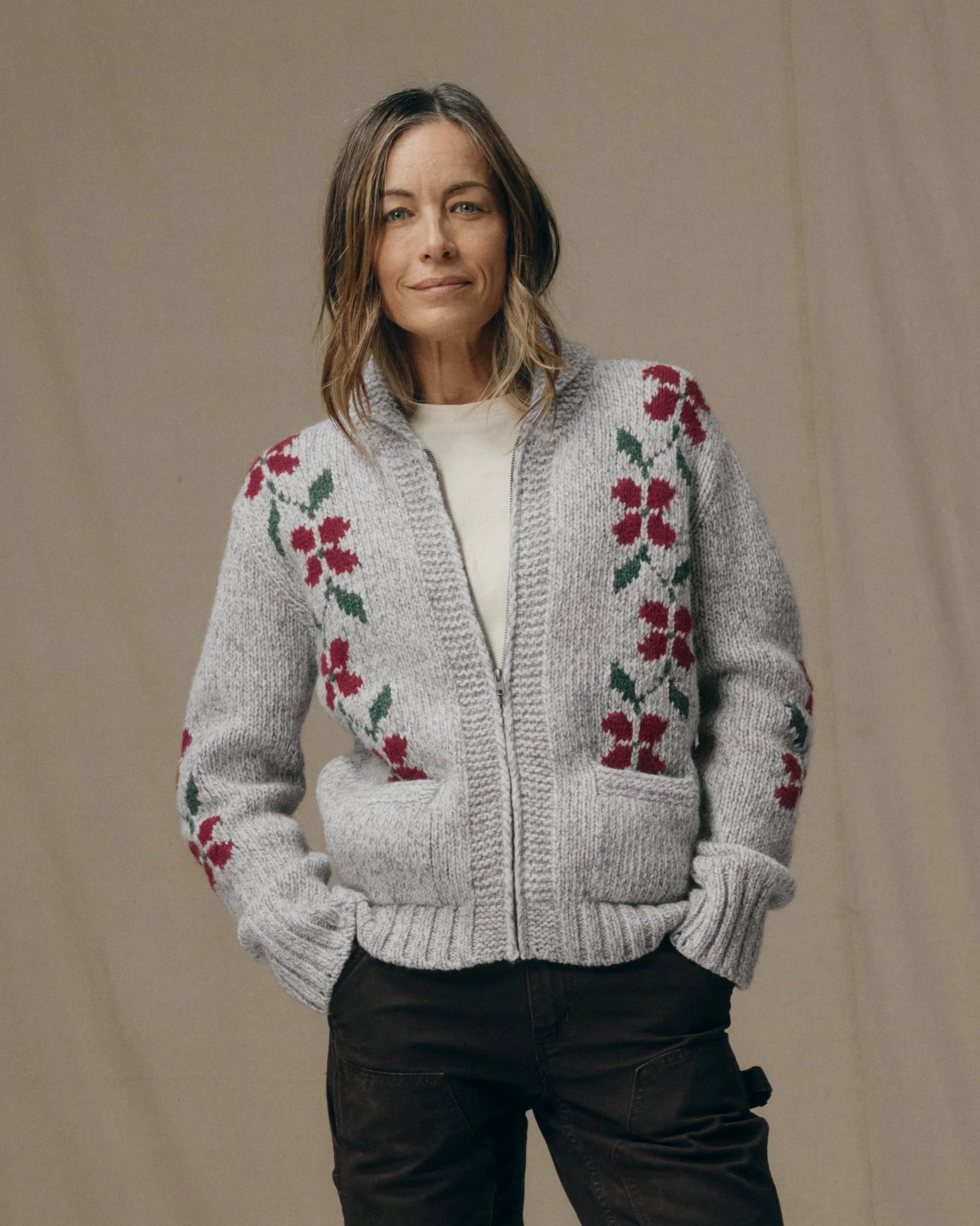 Women's Zippered Wool Sweater