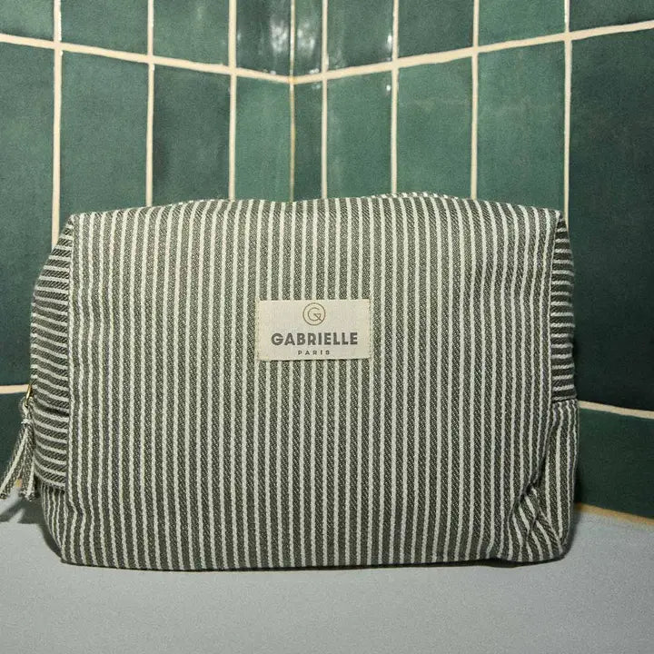 Quartz Stripes Cotton Toiletry Bag