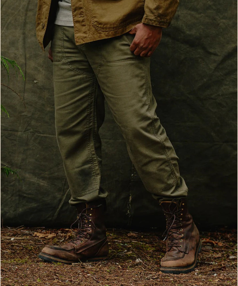 CLARKSTON DOUBLE FRONT PANTS - SURPLUS GREEN