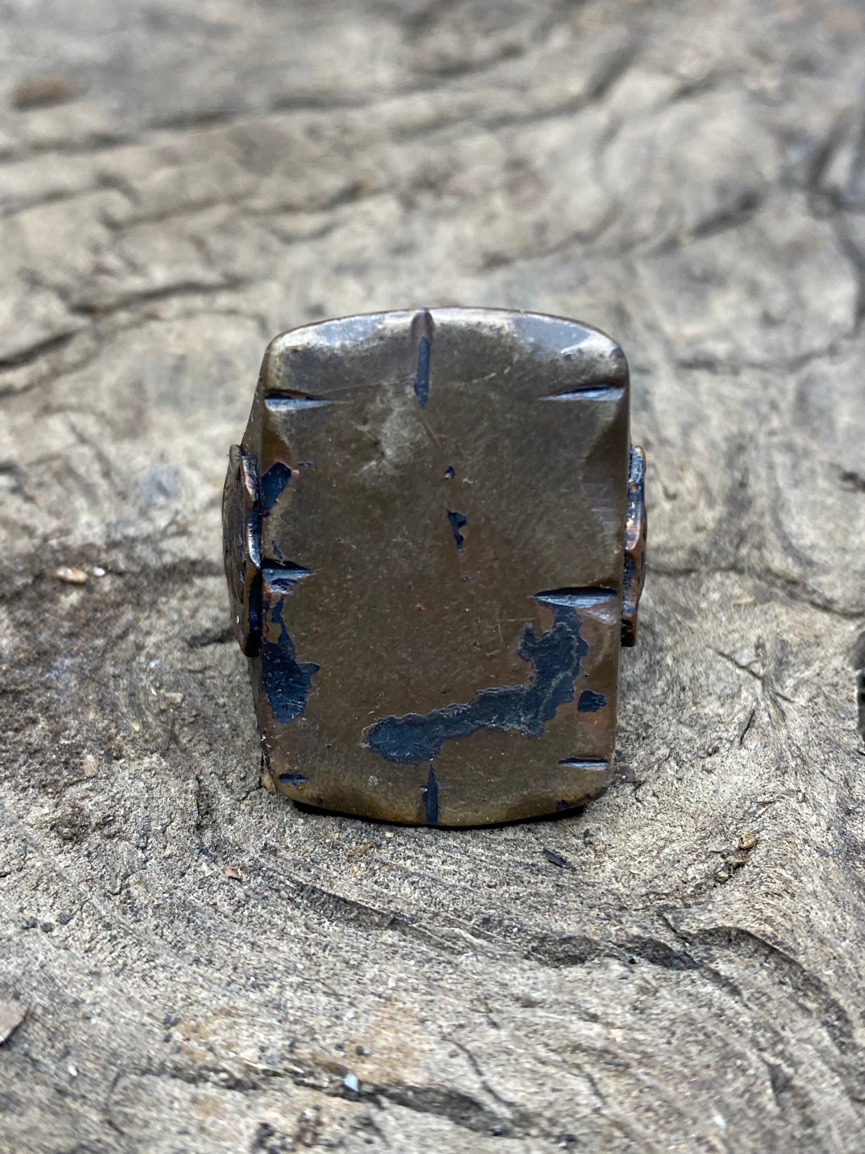 Vintage Brass Men's Ring - Size 9.5