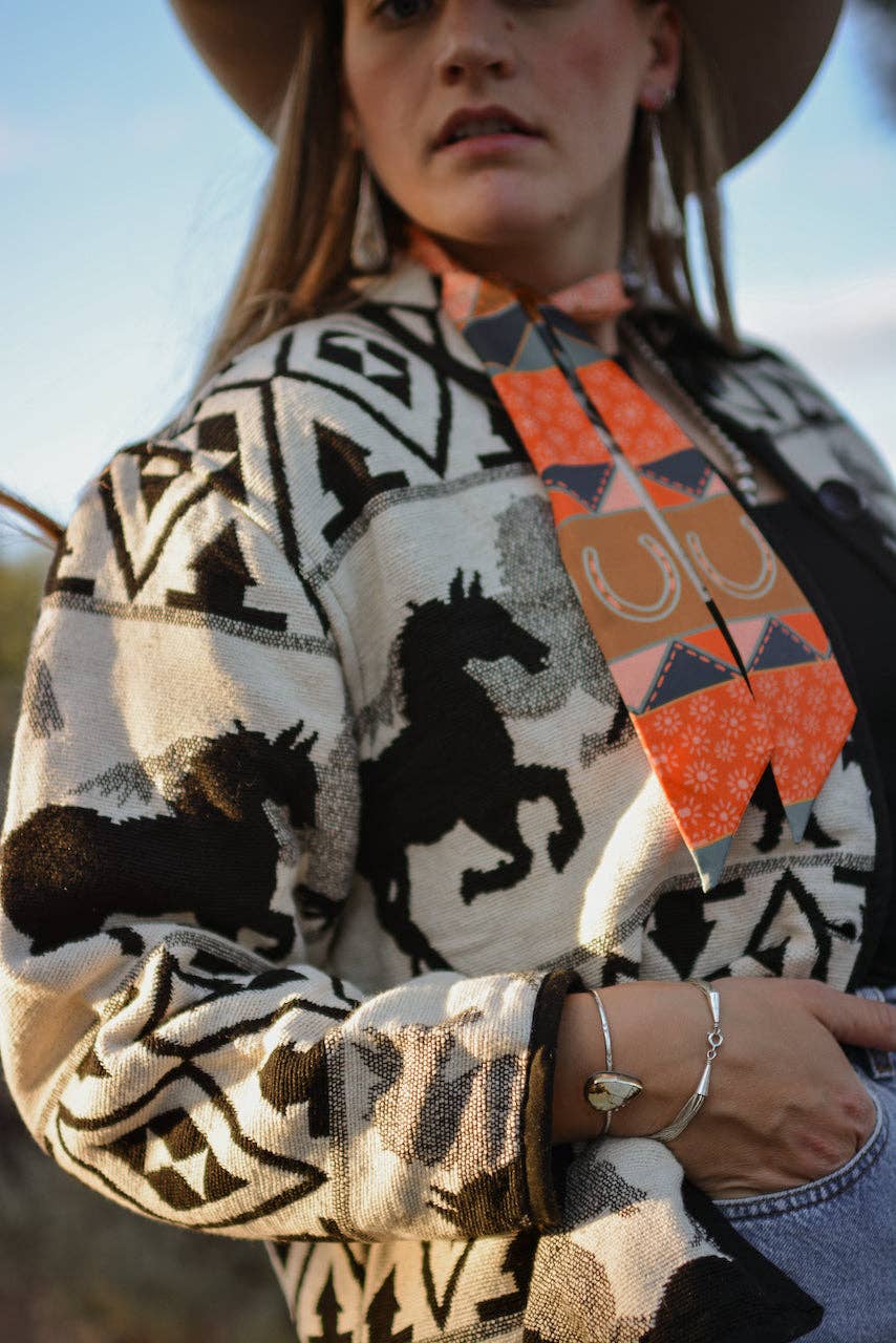 Frontier Bound Quilted Patchwork Silk Twilly