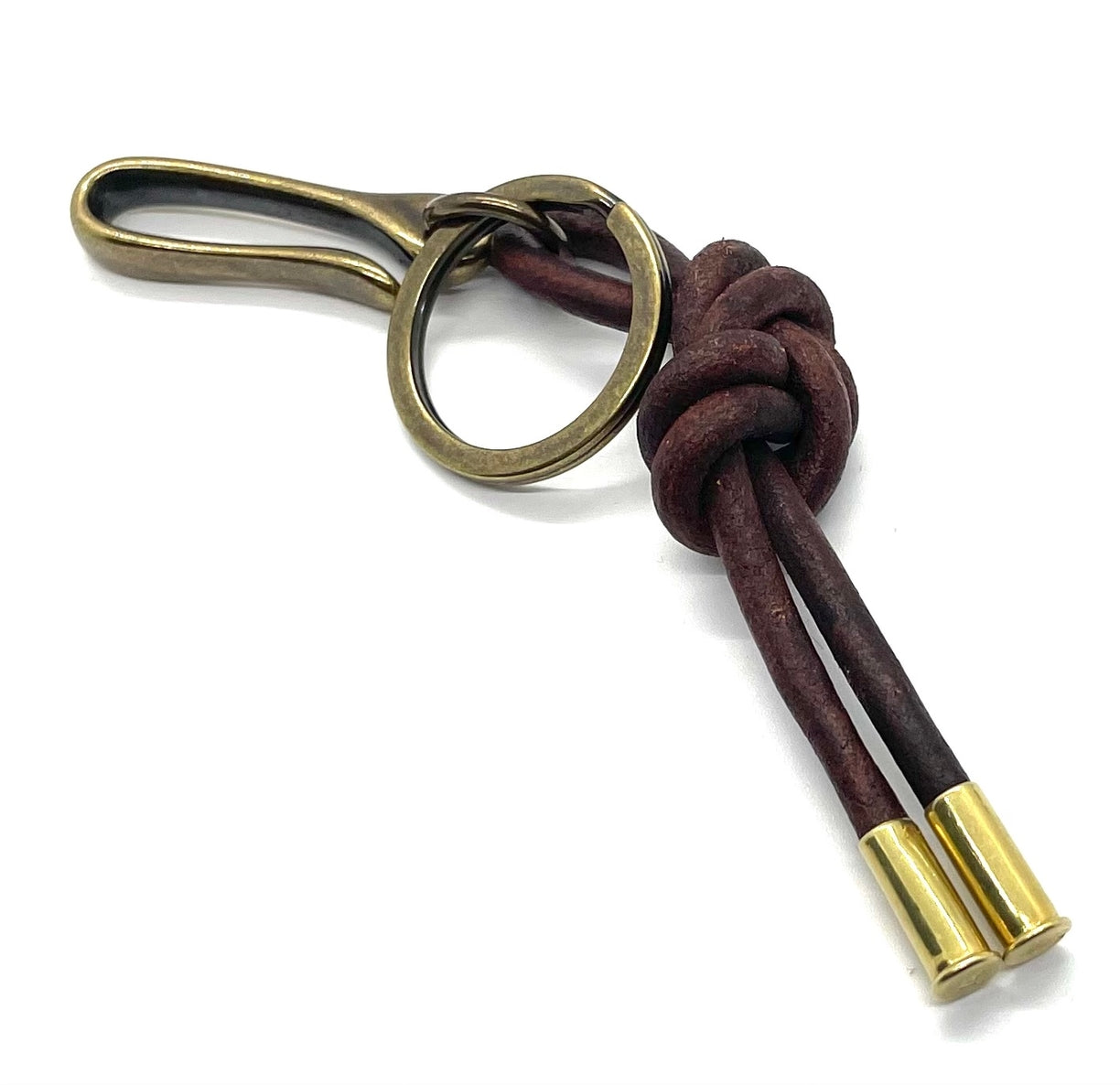Ocho Keyring • Leather • .22 Brass