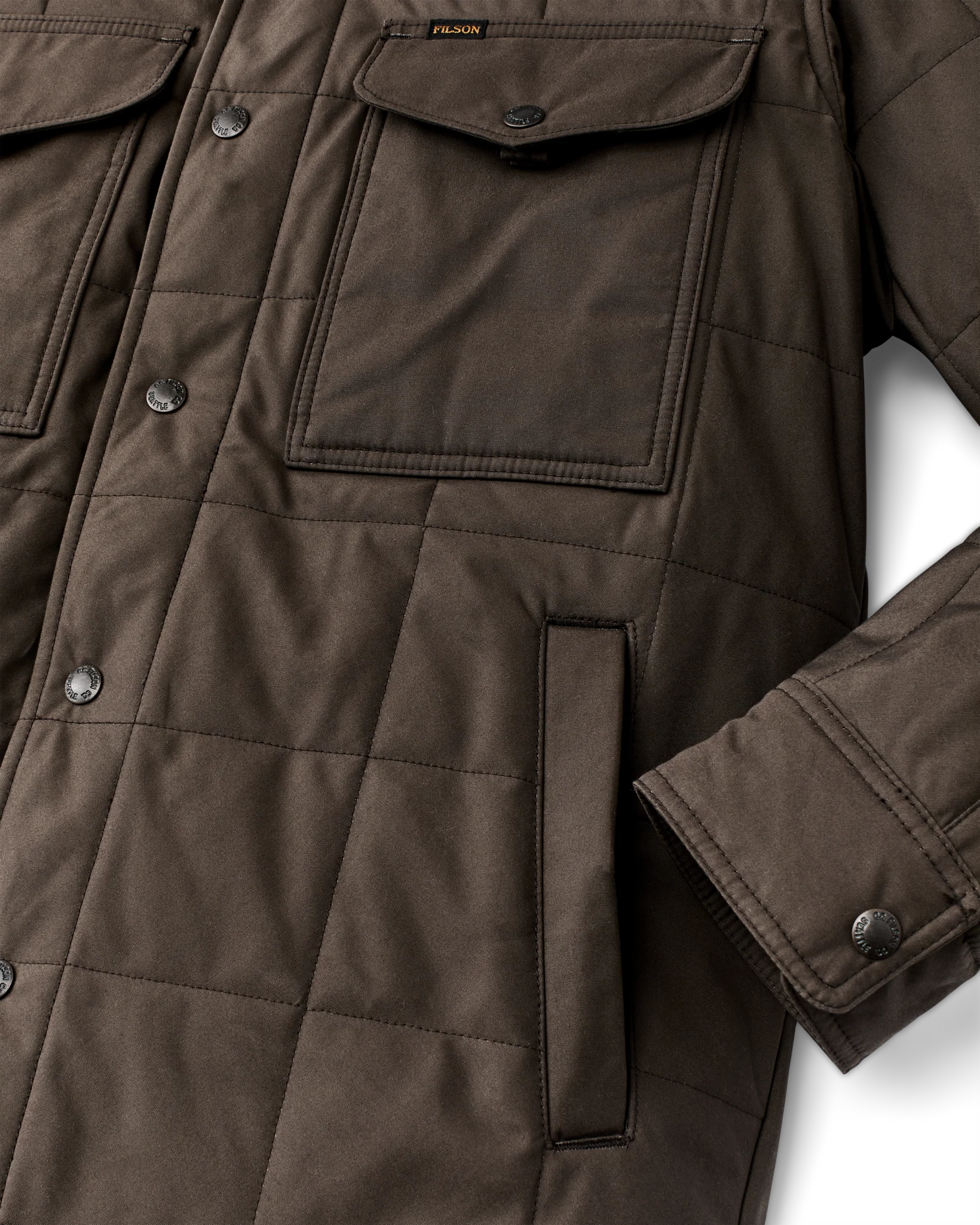 Cover Cloth Quilted Jac-shirt - Slate Black