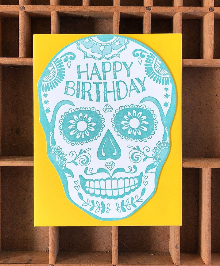 Birthday Sugar Skull Card