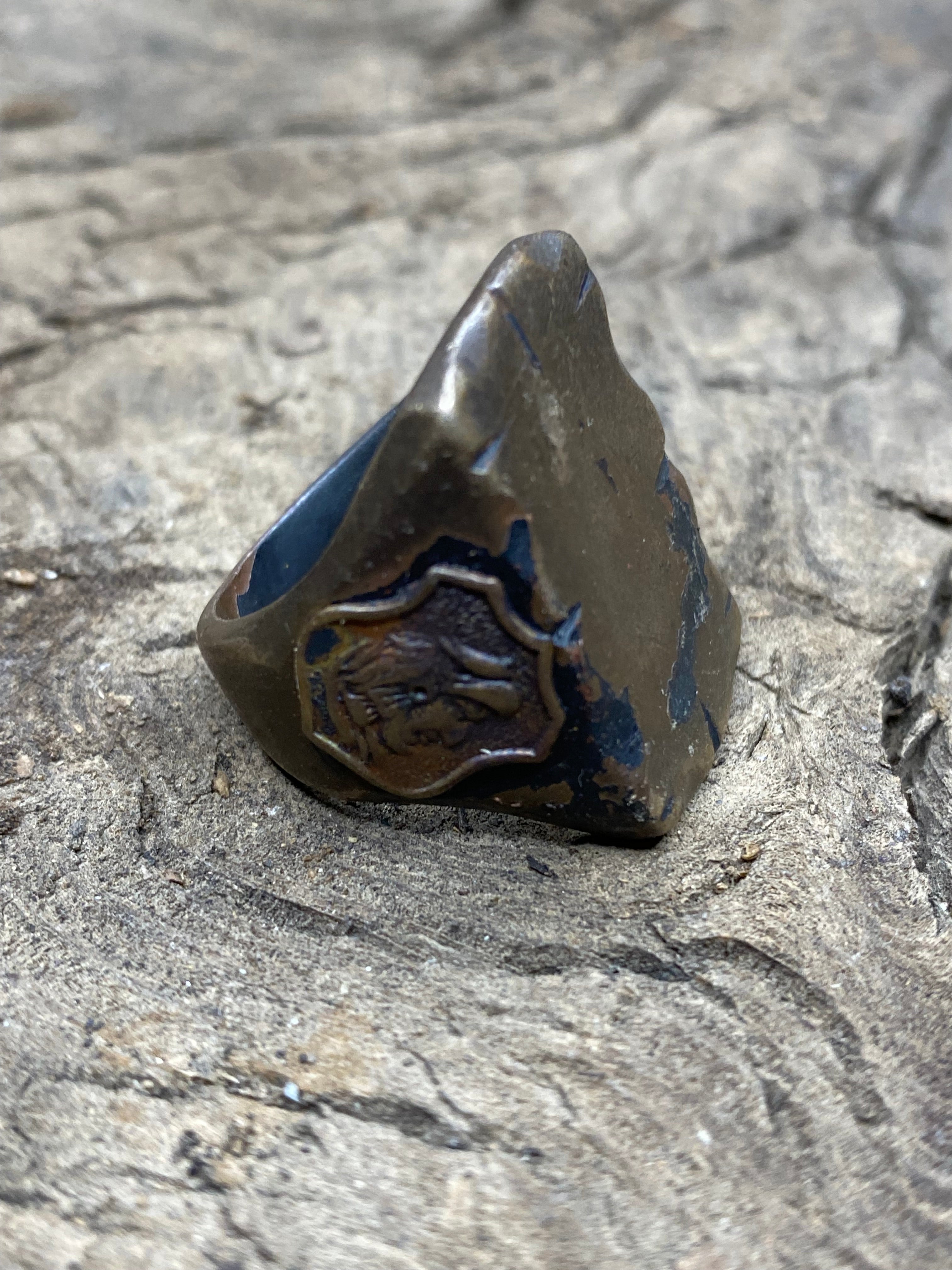 Vintage Brass Men's Ring - Size 9.5